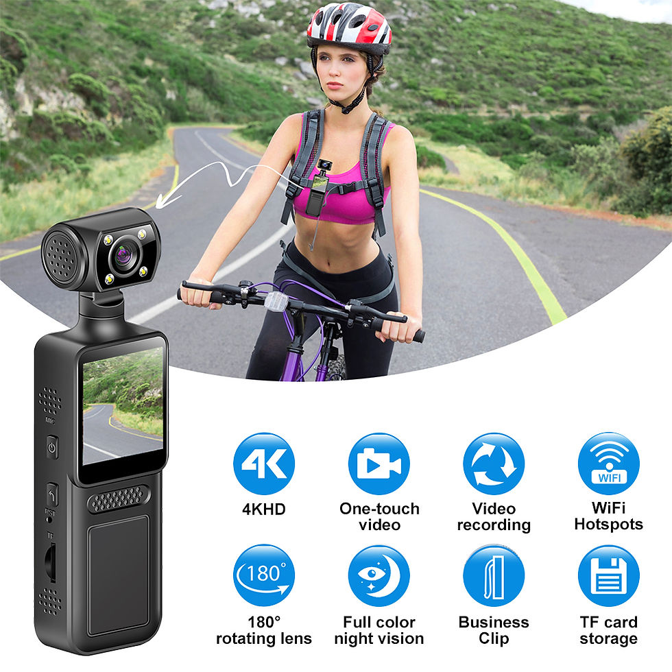 Thumbnail: WiFi Mini Camera 4K HD Portable Digital Video Recorder Small BodyCam Night Visio
