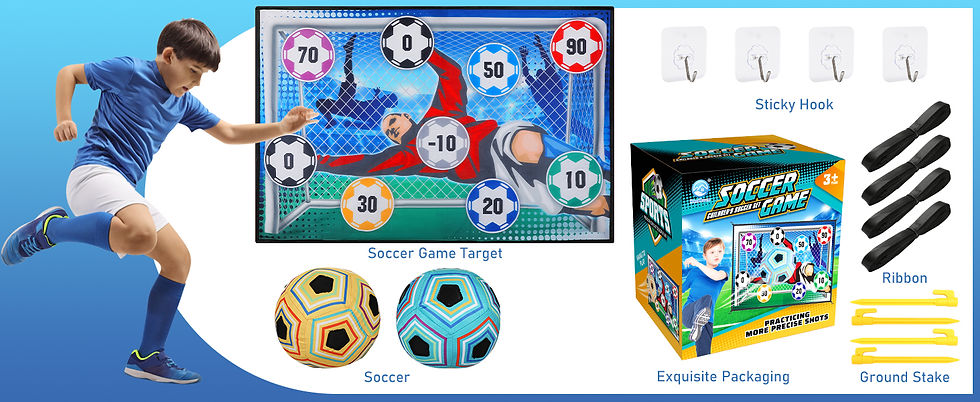 Thumbnail: VATOS Football Soccer Sticky Goal Toy Shooting Score Practice Indoor Outdoor Spo