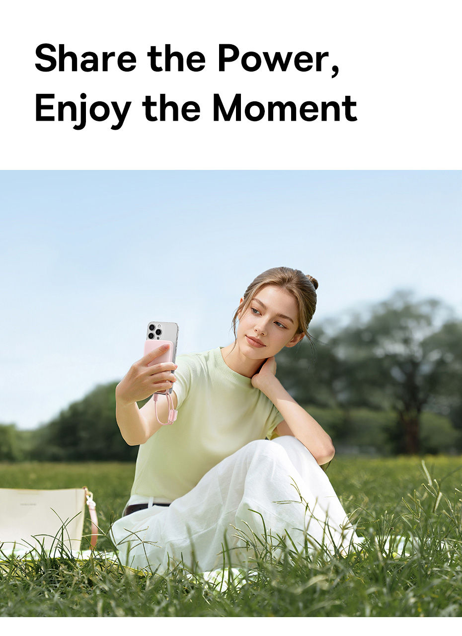 Thumbnail: Baseus 10000mAh Power Bank 22.5W Built-In Dual USB-C Cable Thinner Fast Charging