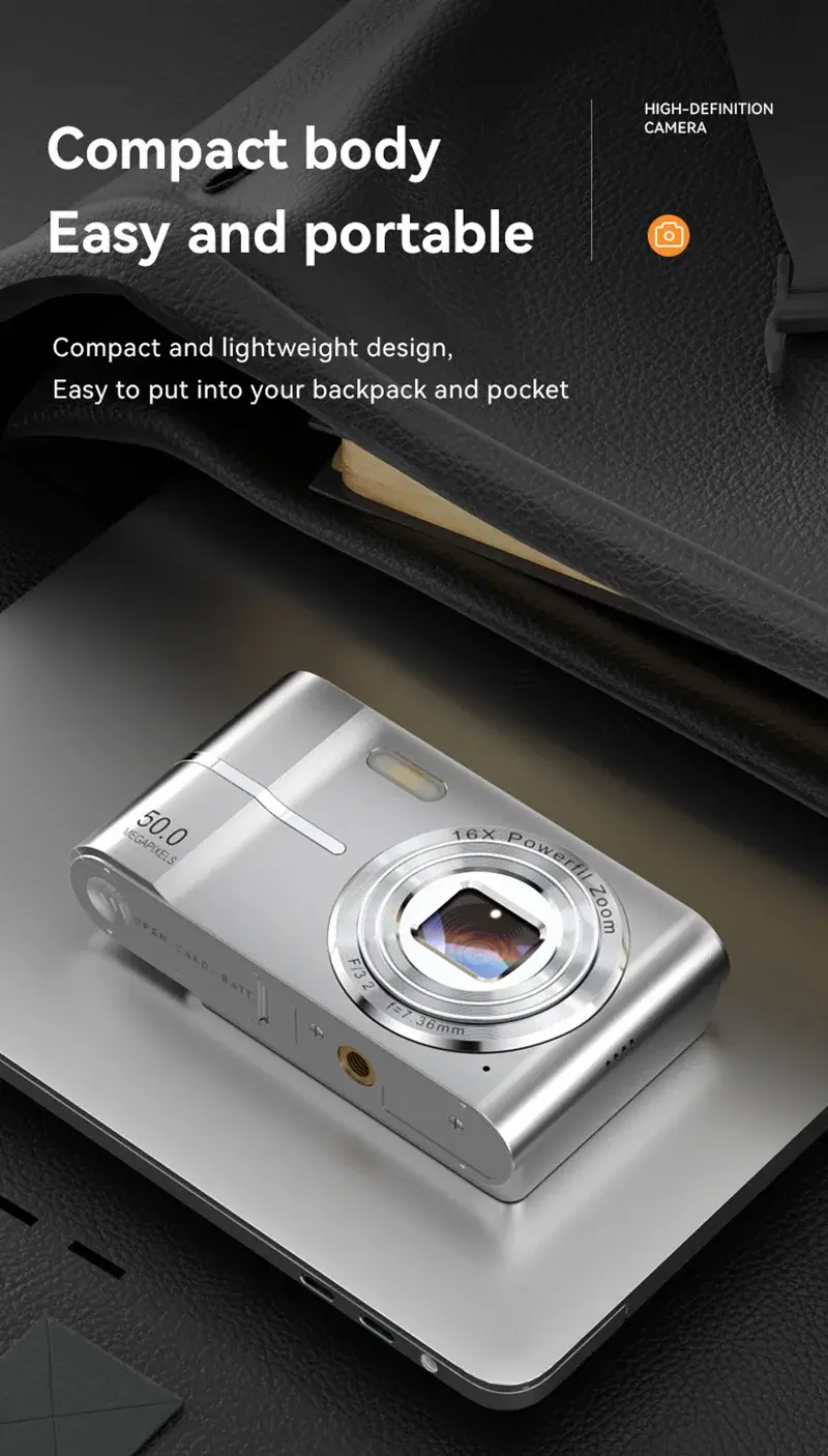 Thumbnail: 4K Digital Camera 50MP 16X Student Camera Outdoor Anti-Shake Digital Video Camer