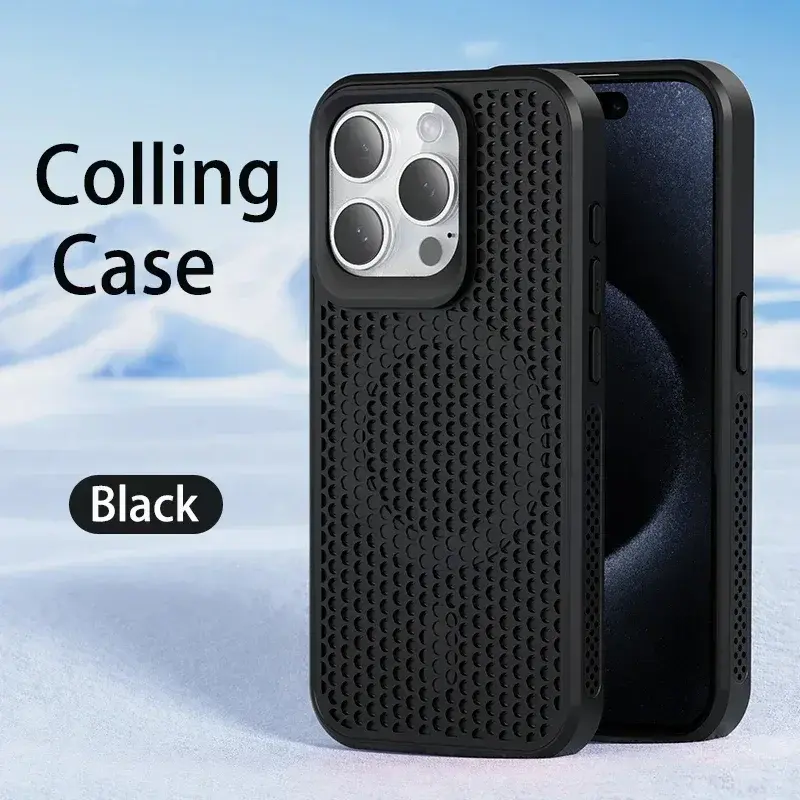 Thumbnail: Cooling Heat Dissipation Phone Case For iPhone 17 16 15 14 13 12 11 Pro Max Plus