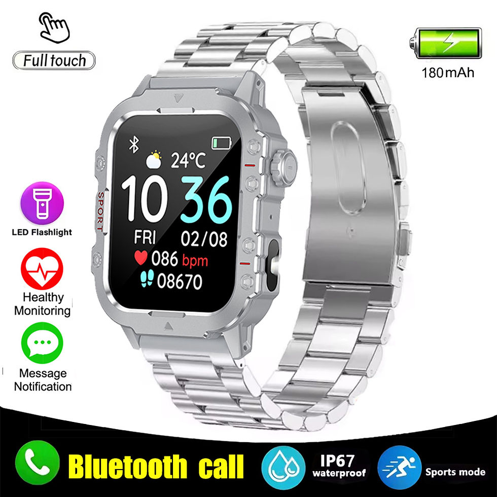 Thumbnail: 2026 New Military Smart Watch Men IP67 3ATM Outdoor Sports Fitness Tracker Healt