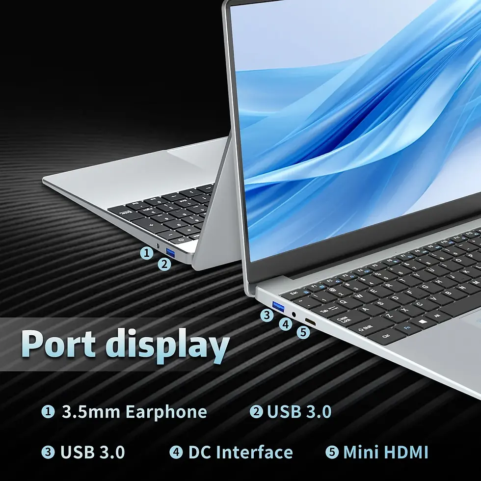 Thumbnail: New 15.6" Inch Laptop Windows 11 Pro N5095 1920x1080 Gaming PC 32GB+2048GB Backl