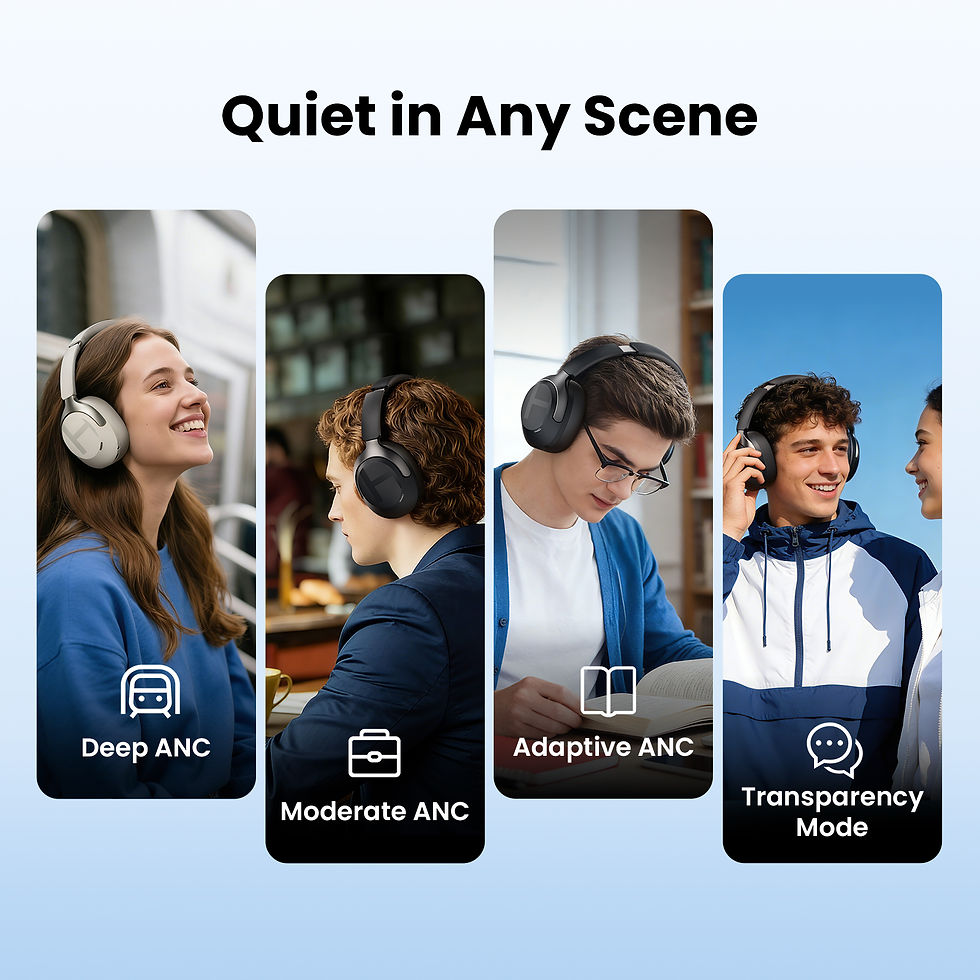 Thumbnail: HAYLOU S40 ANC Wireless Headphone 50dB Noise Canceling Hi-Res 3D Spatial Audio E