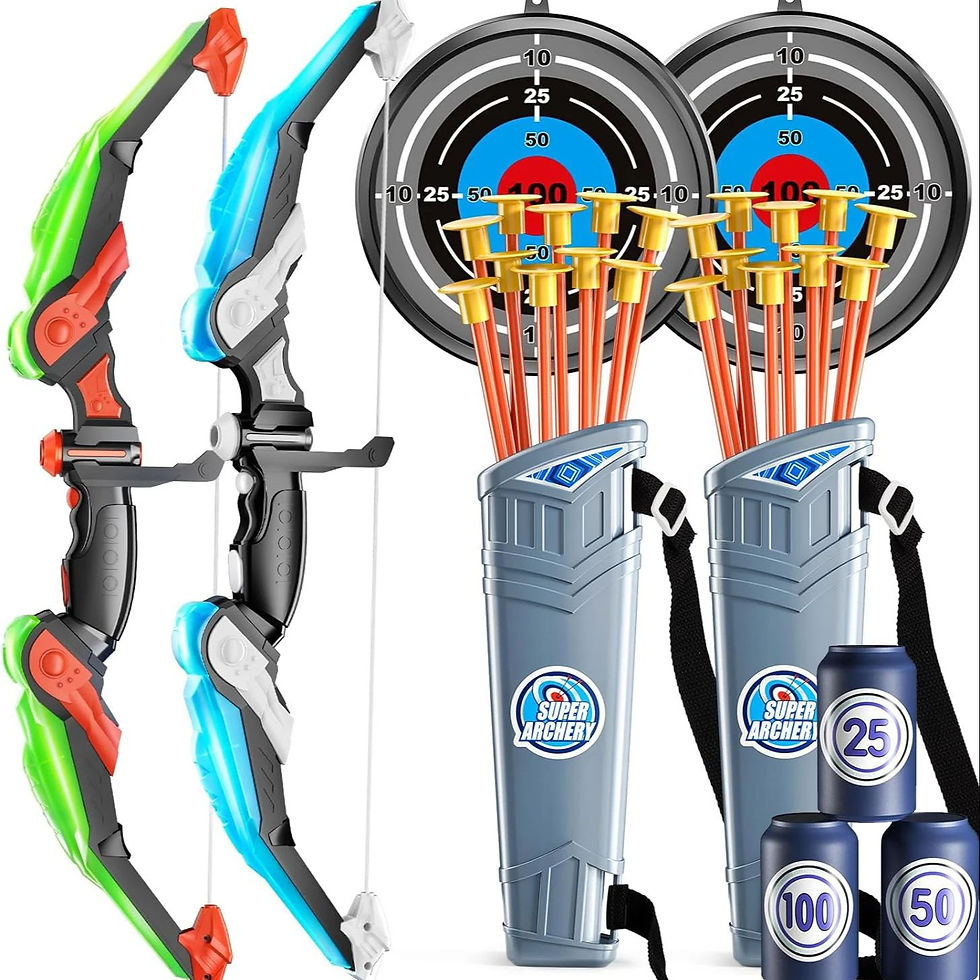 Thumbnail: Kids Bow and Arrow Set, LED Light Up Archery Toys Set for Kids Ages 4-8 8-12, wi