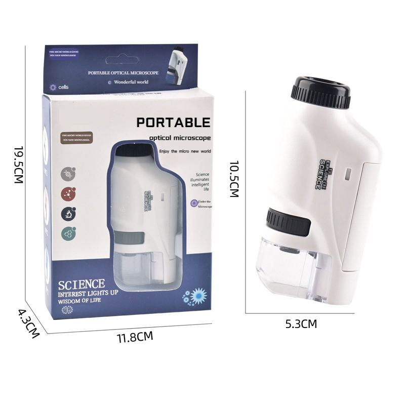 Thumbnail: Mini Pocket Microscope Kit 60 To120x Portable Laboratory Microscope With LED Lig