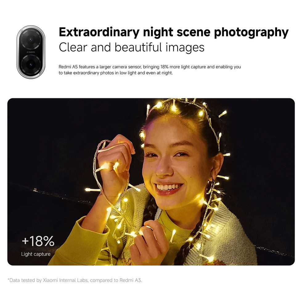 Thumbnail: Xiaomi Redmi A5 4G 3+64GB 6.88" 120Hz Display UNISOC T7250 processor 32MP Camera