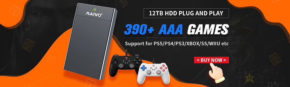 Thumbnail: Launchbox Gaming Hard Drive Disk Retro Game Console for PS4/PS3/PS2/WiiU/Wii/N64