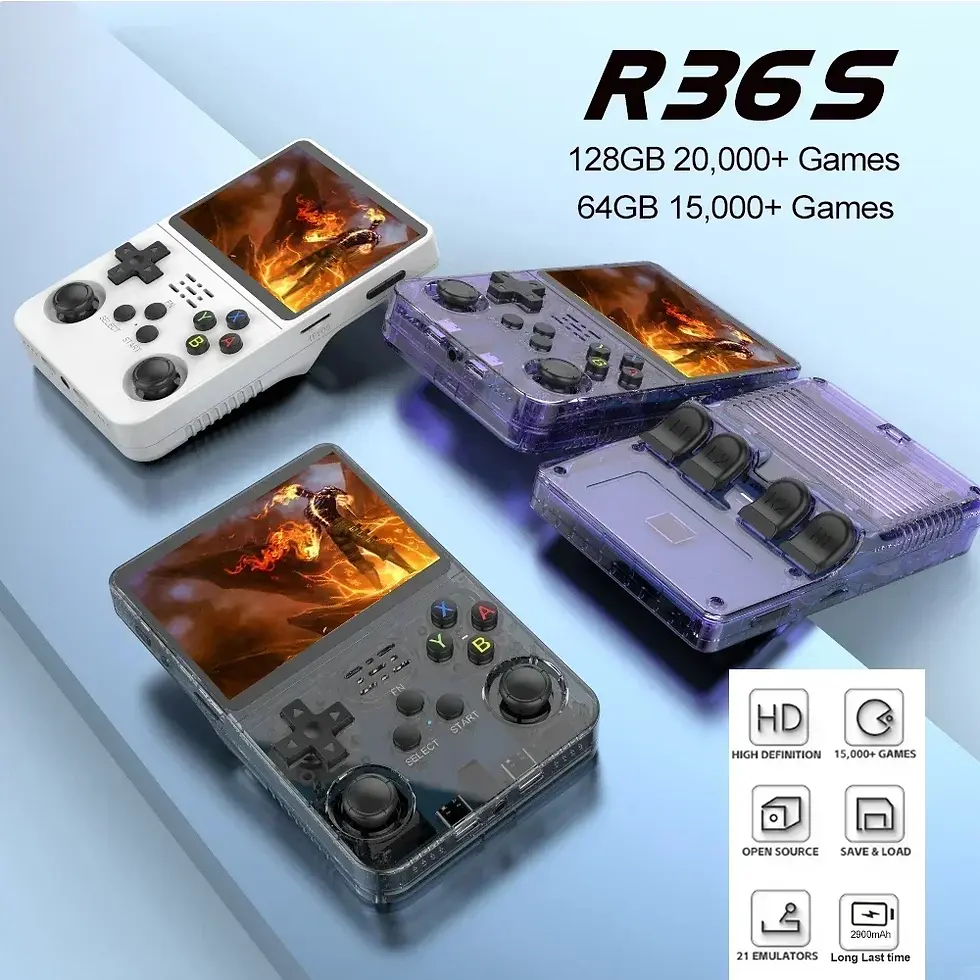 Thumbnail: 128GB Open Source R36S Video Game Console Linux System 3.5 Inch IPS Screen Orang