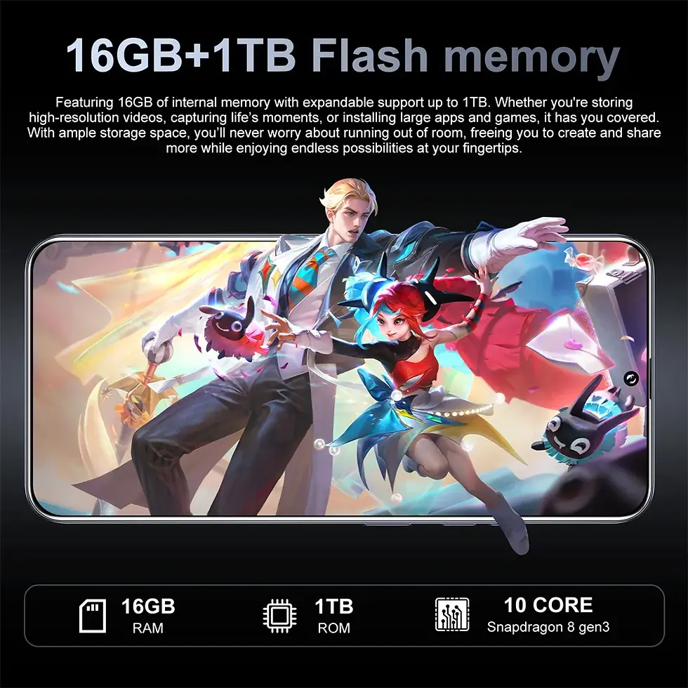 Thumbnail: New 14T Pro Original Smartphone 7.3inch Cell Phone 8000mAh Android 4G 5G Dual SI
