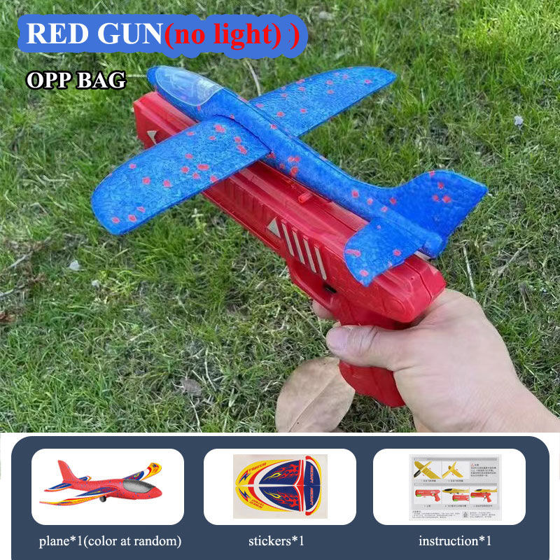 Thumbnail: Kids 24/34cm Foam Plane Launcher Outdoor Toy for Boys Sport Catapult Game Childr