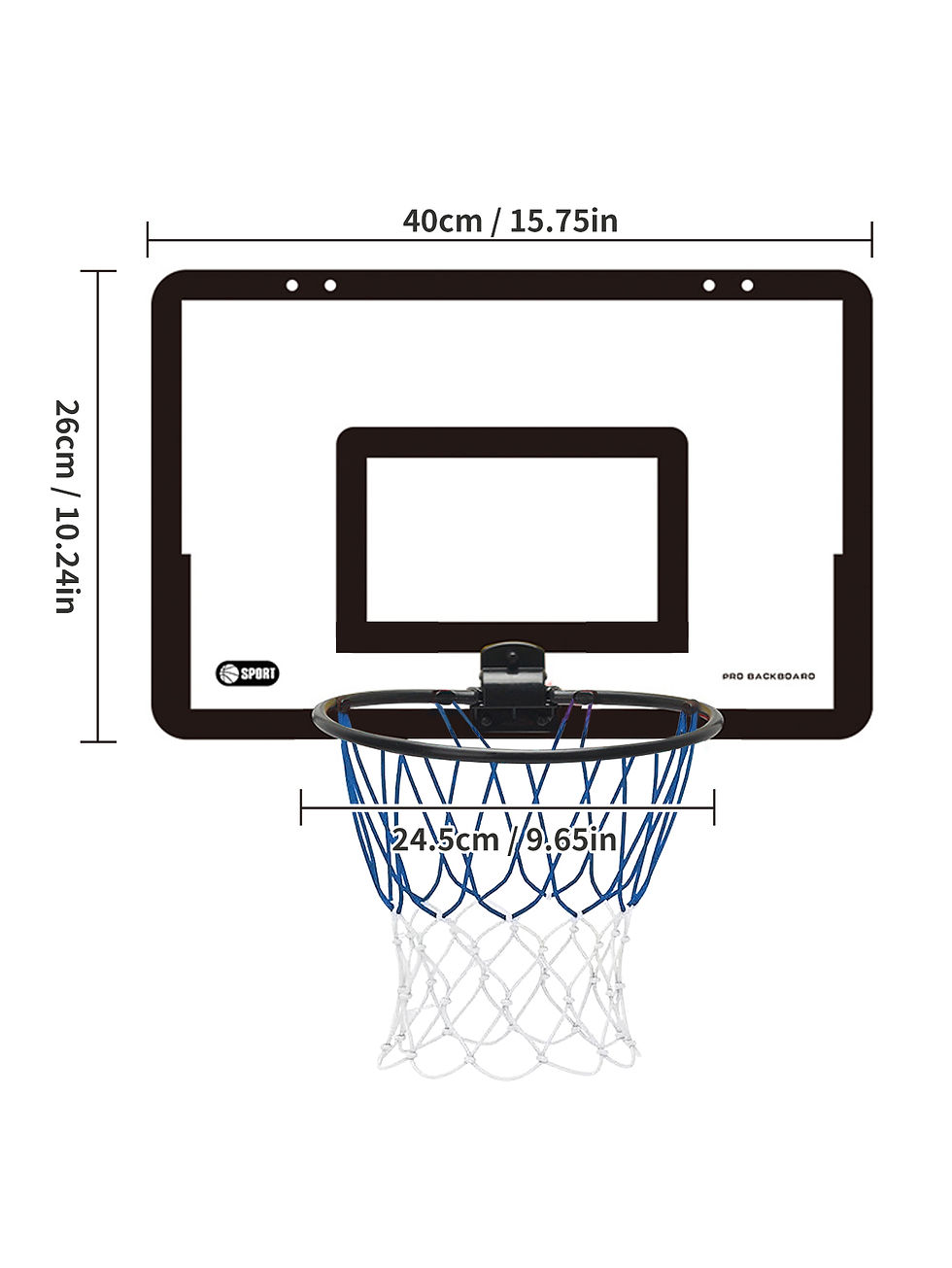 Thumbnail: Children's wall mounted silent non porous foldable basketball stand indoor and o