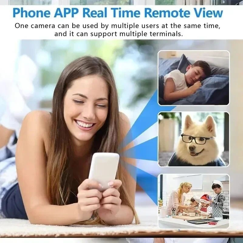Thumbnail: New X5Mini Night Vision 1080P Wireless Surveillance Camera Lightweight Clear Por
