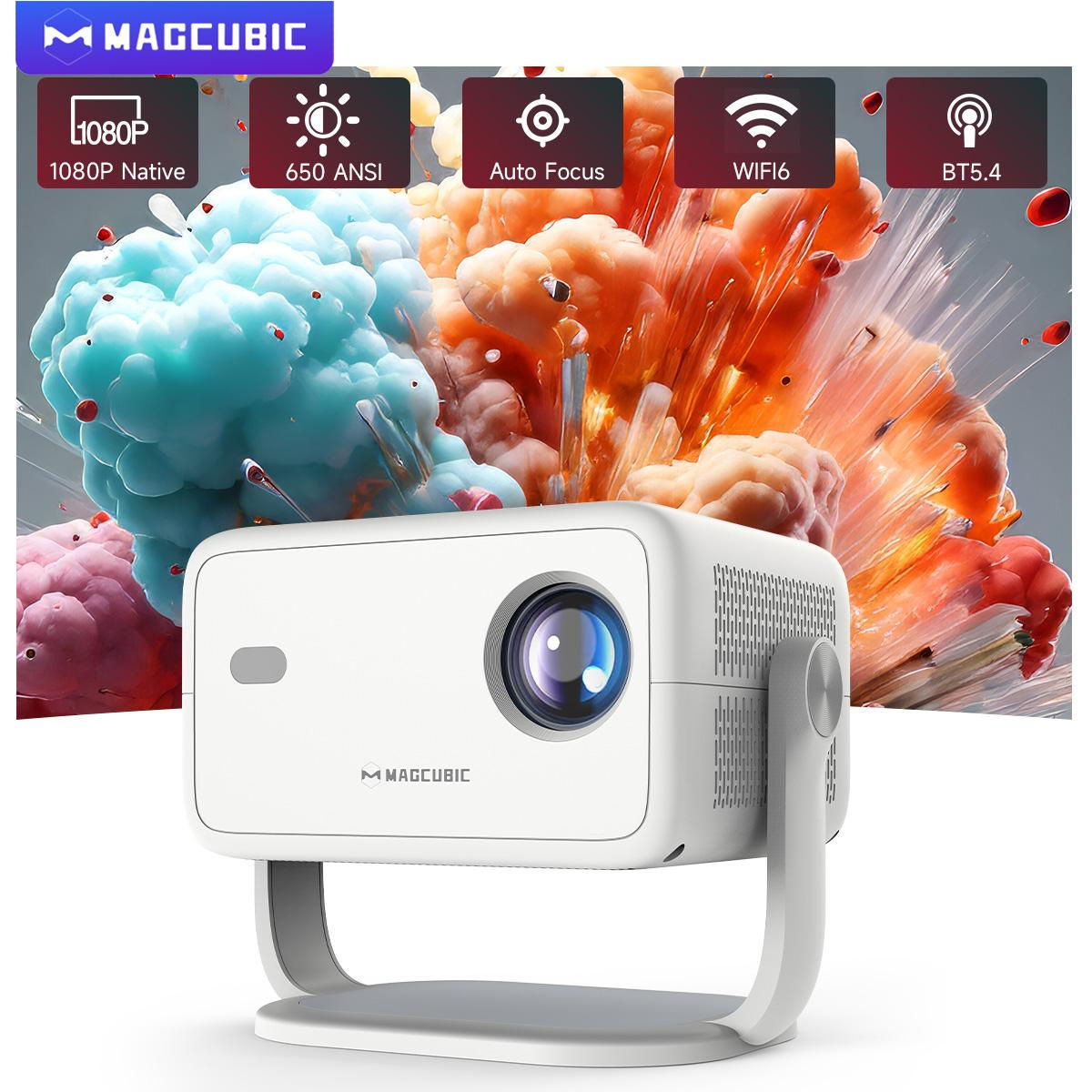 Magcubic Native 1080P 650ANSI 8K Android 14 L018 360° Projector With Auto Keyst