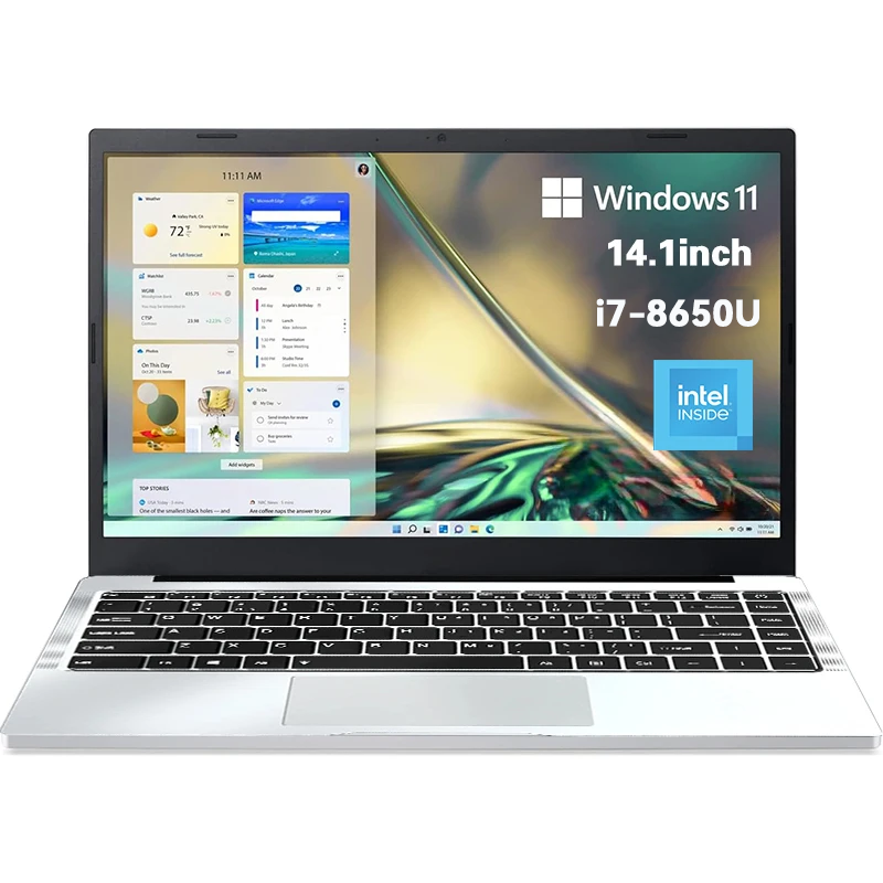 NEW 14.1'' Slim Office Laptop  Windows 11 Intel i7-8650U 12GB RAM 512GB 1TB SSD 