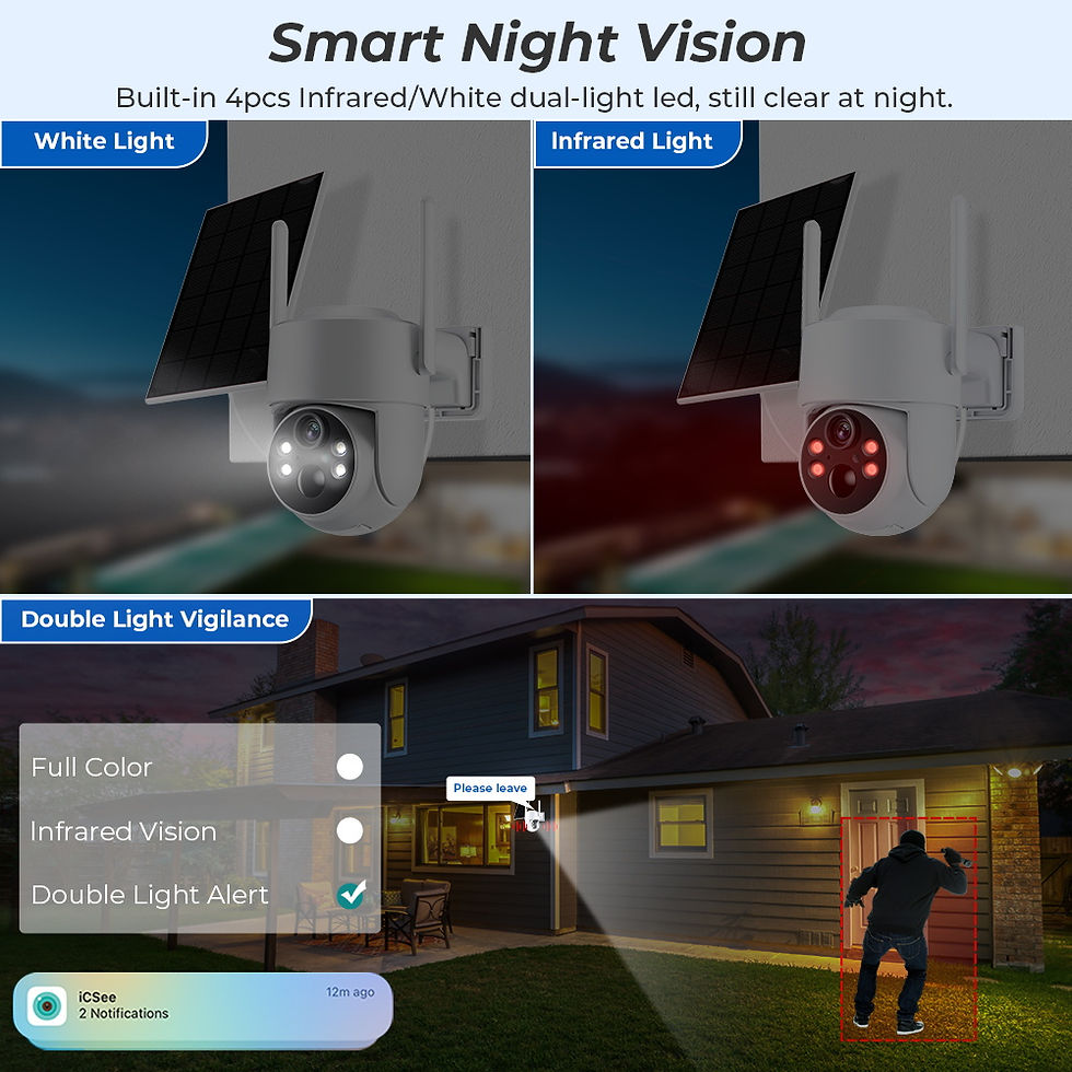 Thumbnail: WiFi PTZ Camera Outdoor Wireless Solar IP Camera 4MP HD Built-in Battery Video S