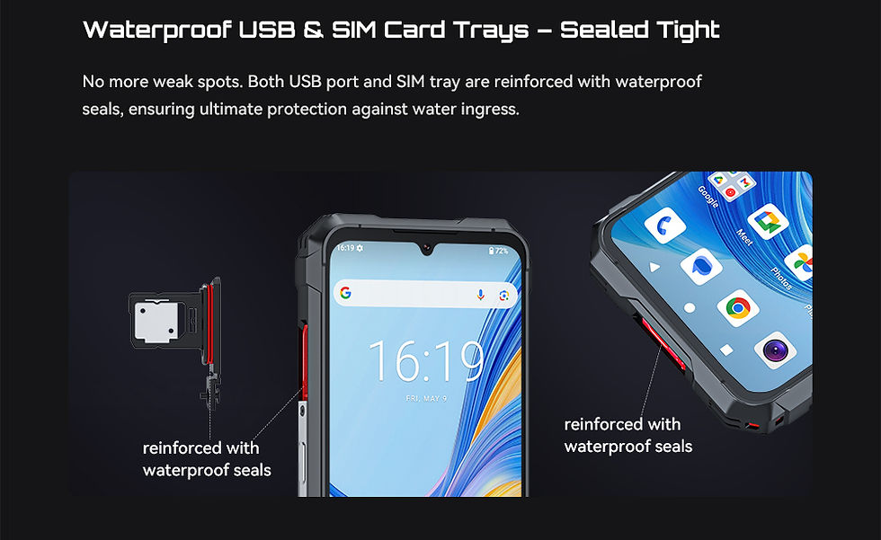 Thumbnail: Rugged Smartphone 5G Cubot KingKong 11, 10200mAh Battery, Dimensity 7025, 6nm, 2