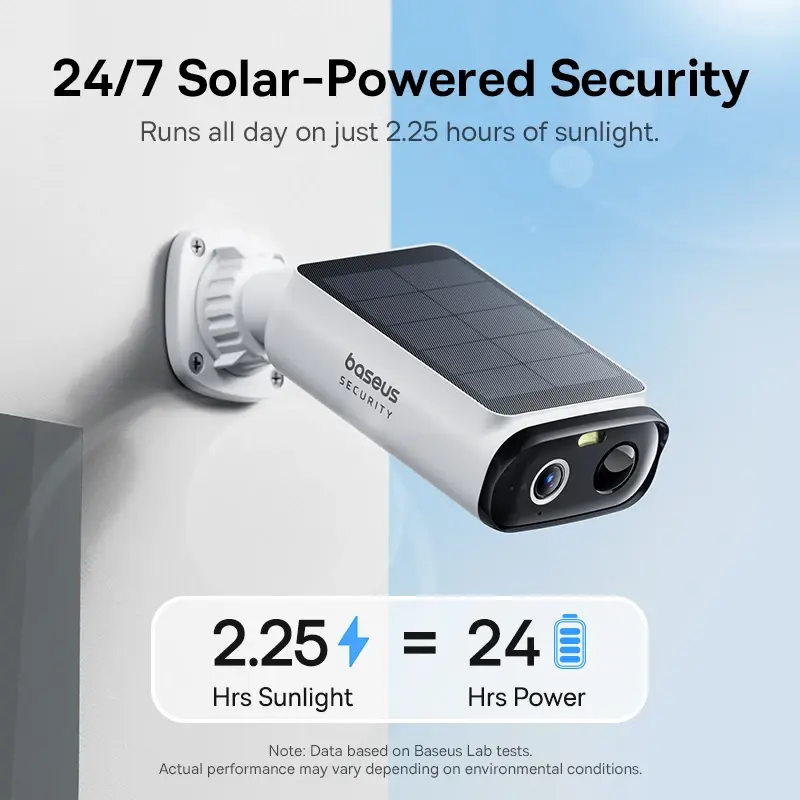 Thumbnail: Baseus Security S1 Lite Solar Security Camera Wireless Outdoor Camera Continuous
