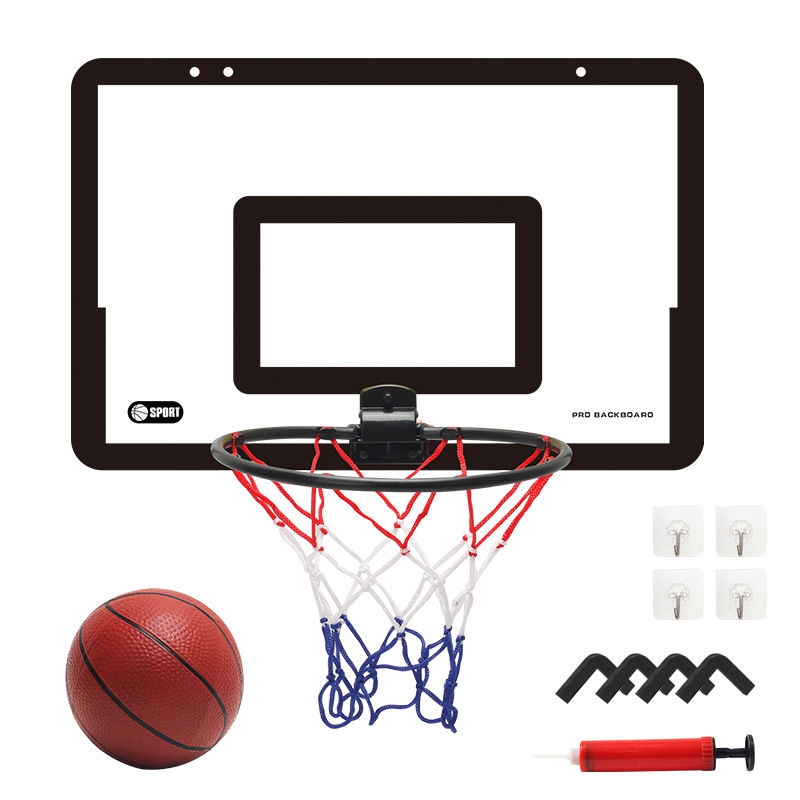 Thumbnail: Children's wall mounted silent non porous foldable basketball stand indoor and o