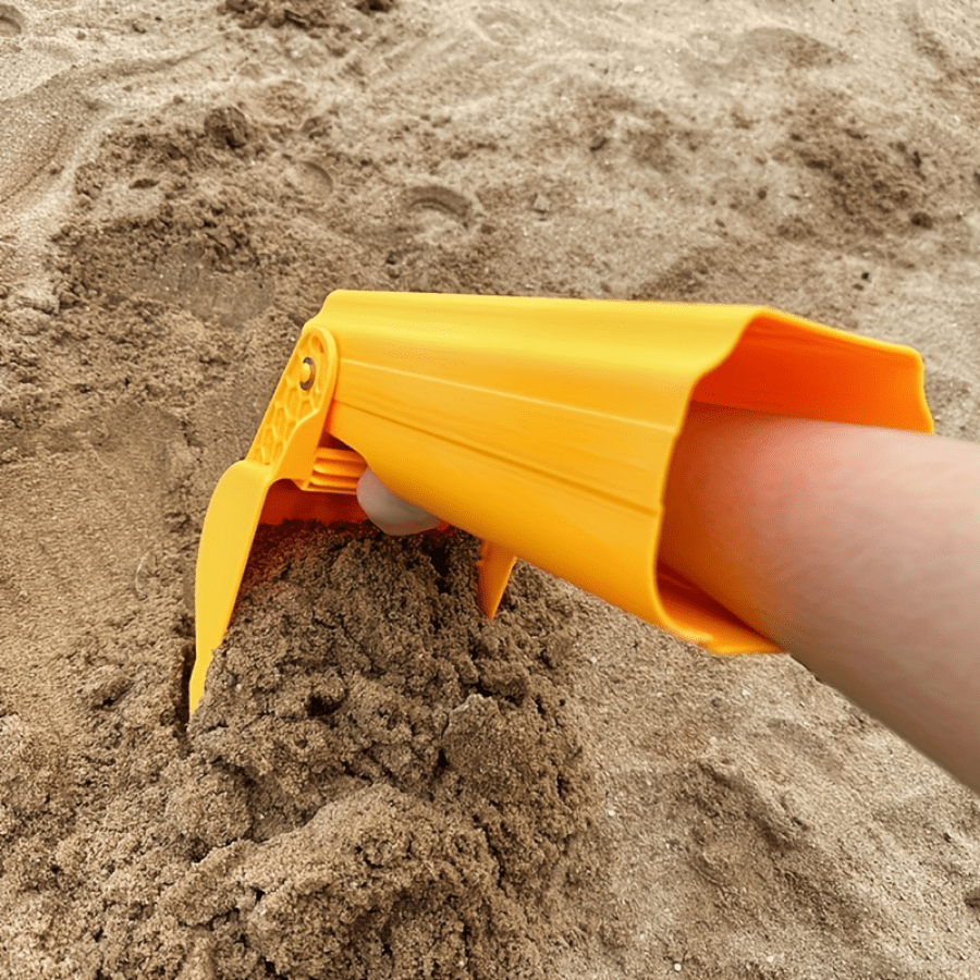 Thumbnail: 1pc/2pcs Pro Sand & Snow Shovel - Vibrant Orange Beach Digging Tool for Kids/Adu