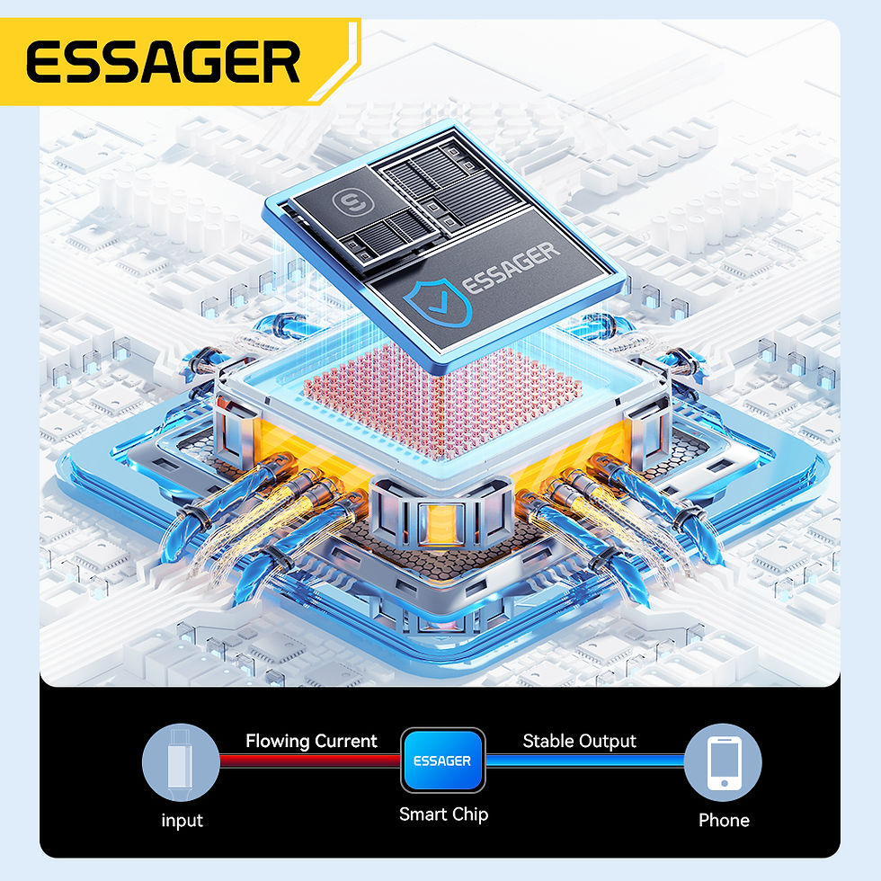Thumbnail: Essager 7A USB Type C Cable For Realme Huawei P40 Pro 100W Fast Charging Wire US