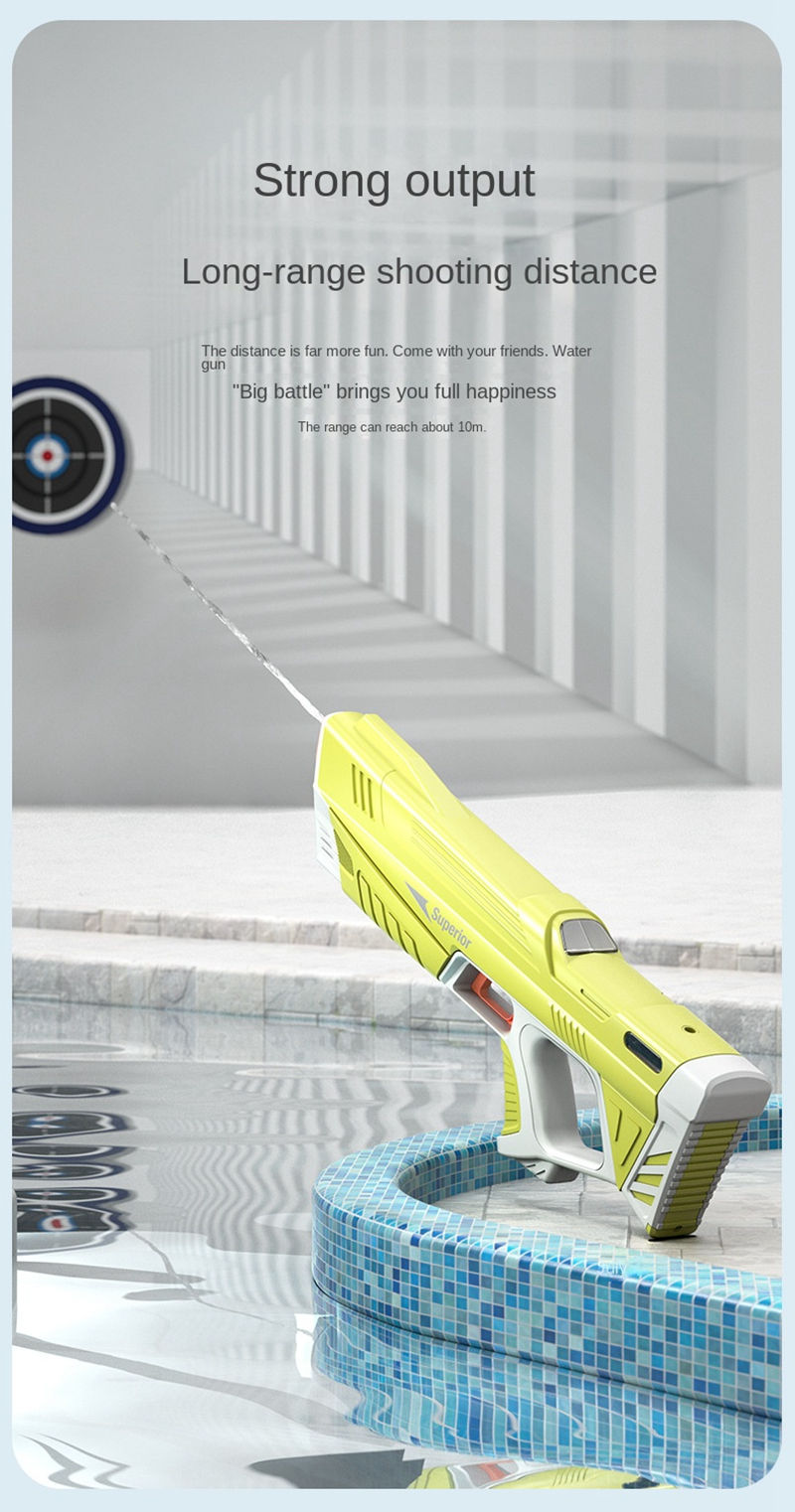 Thumbnail: Full  Automatic Electric Water Gun Toys 43cm Portable Children Adult Summer Beac