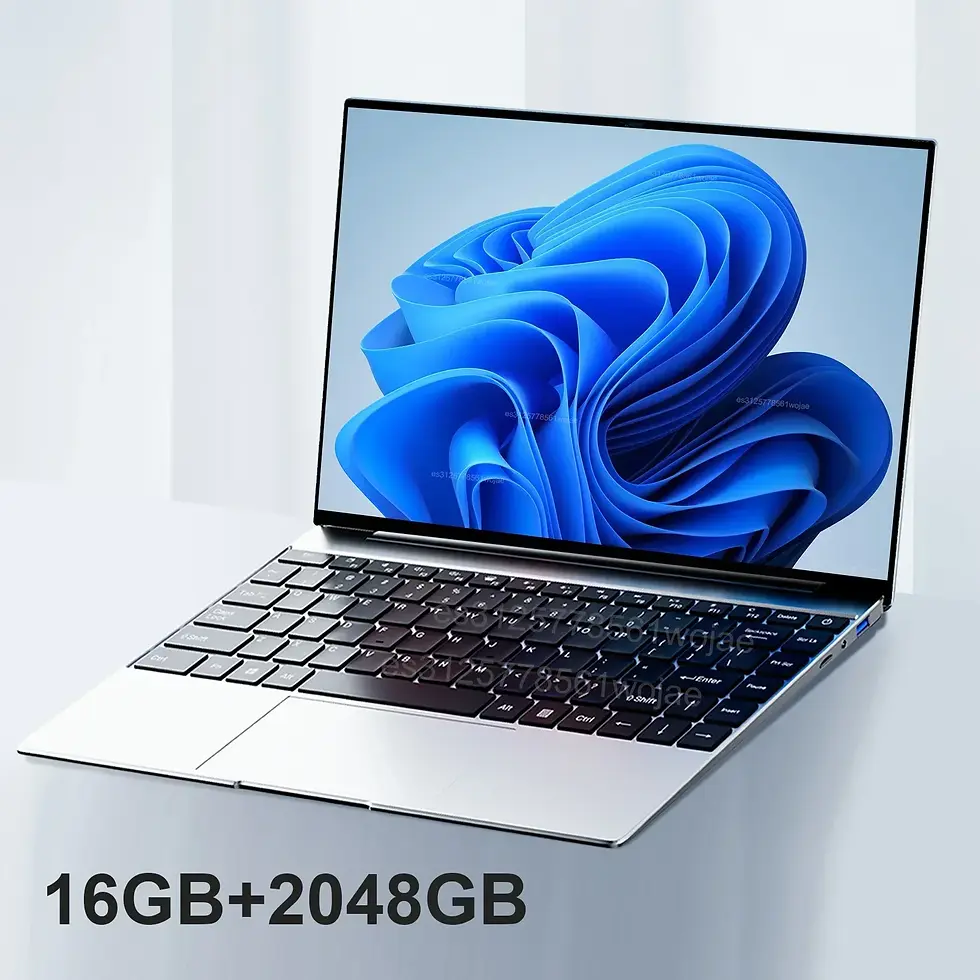 Thumbnail: LENO 14.1" Ultra Slim Laptop 16GB RAM 2TB SSD Windows 11 Intel N3700 Notebook Ga