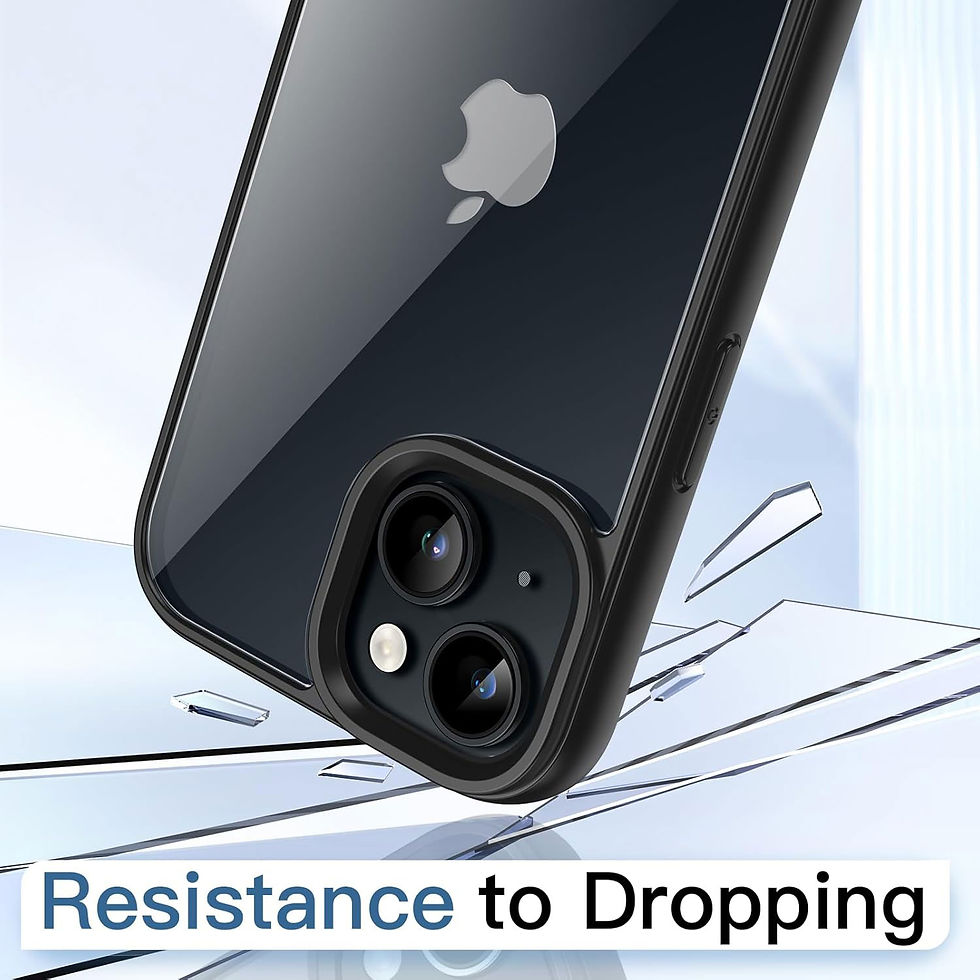 Thumbnail: Colour Back Transparent Shockproof Phone Case for iPhone 16 15 14 13 12 11 Pro M