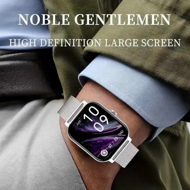 Thumbnail: KESHUYOU 2025 Smart Watch 2.01 Inch HD Display Answer Make Call Message Preview 