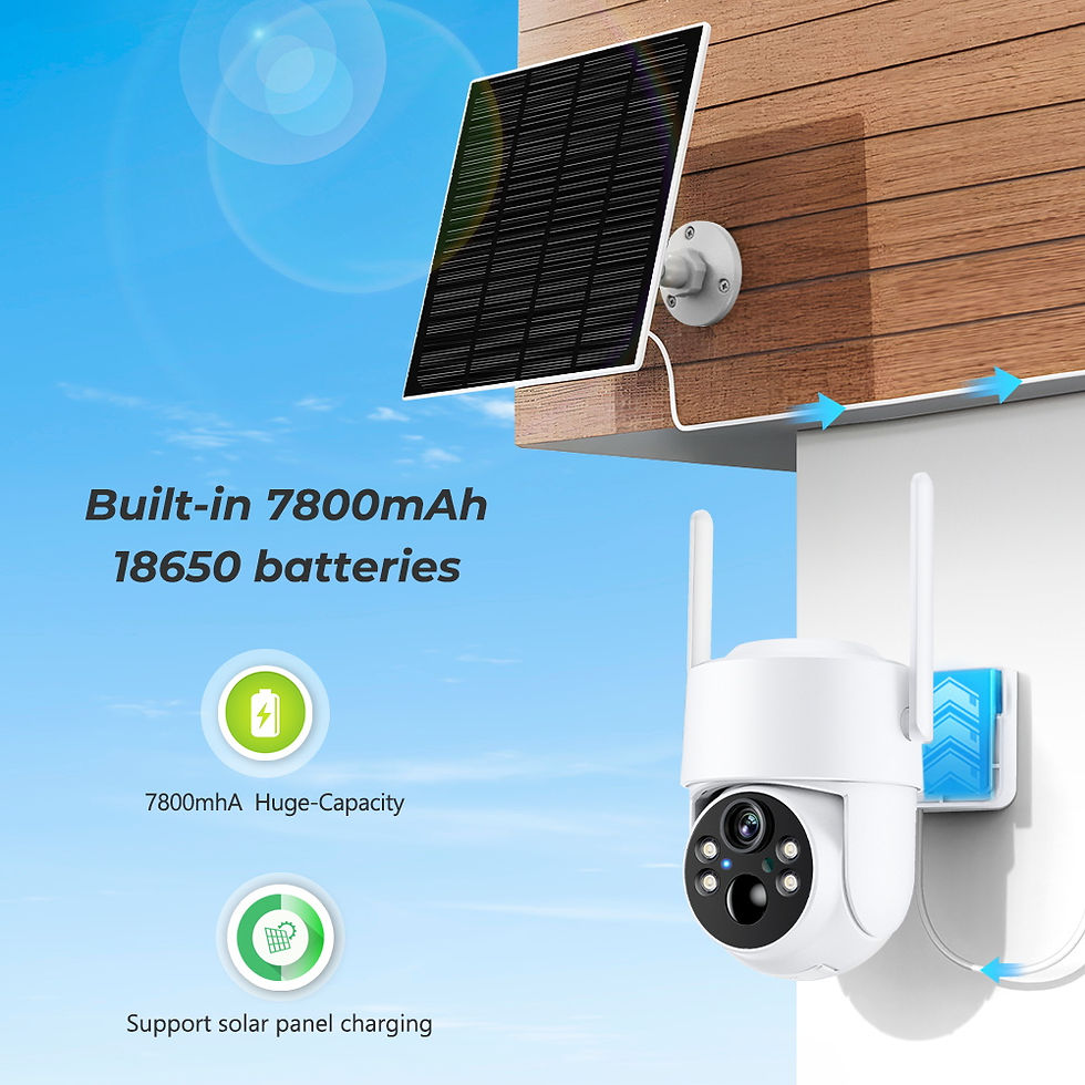 Thumbnail: WiFi PTZ Camera Outdoor Wireless Solar IP Camera 4MP HD Built-in Battery Video S