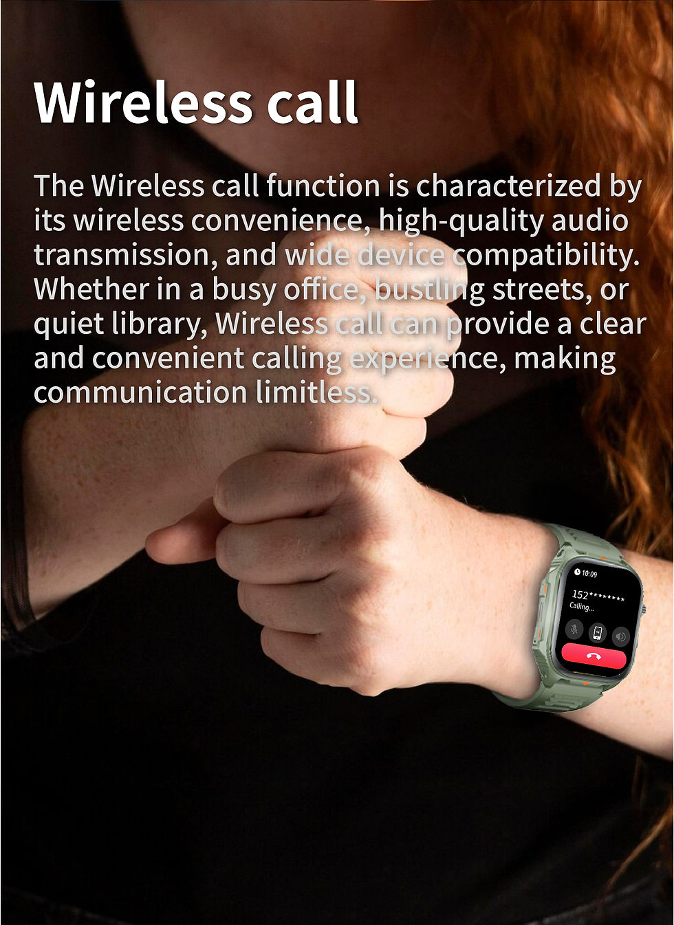 Thumbnail: Electronic Smart Watch BT Call Heart Rate Monitor Smartwatch Fitness Tracker Wat
