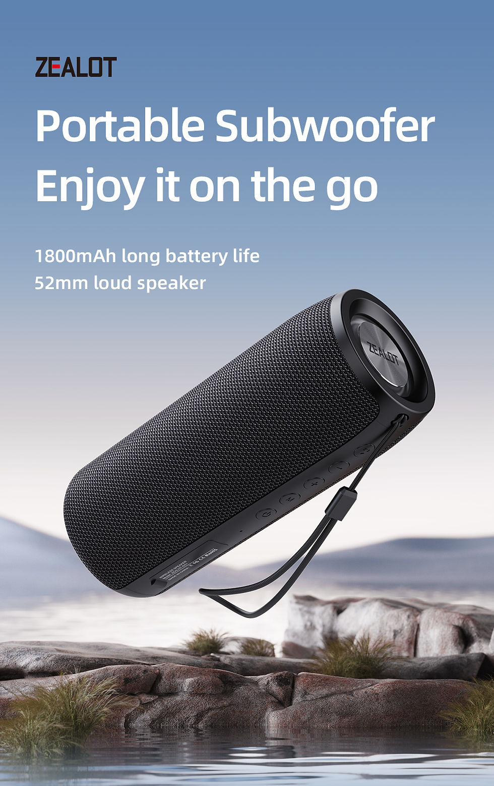 Thumbnail: ZEALOT-S51 Powerful Bluetooth Speaker Bass Wireless Speakers Subwoofer Waterproo