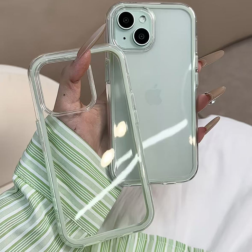 Thumbnail: Luxury Candy Color Frame Clear Back Phone Case For iPhone 17 16 15 14 13 12 Pro 