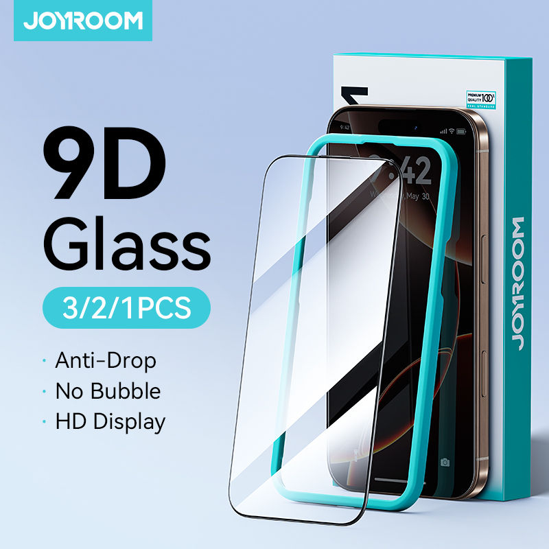 Thumbnail: Joyroom 3/2/1PCS HD Glass For iPhone 17 16 15 Pro Max Screen Protector Full Scre