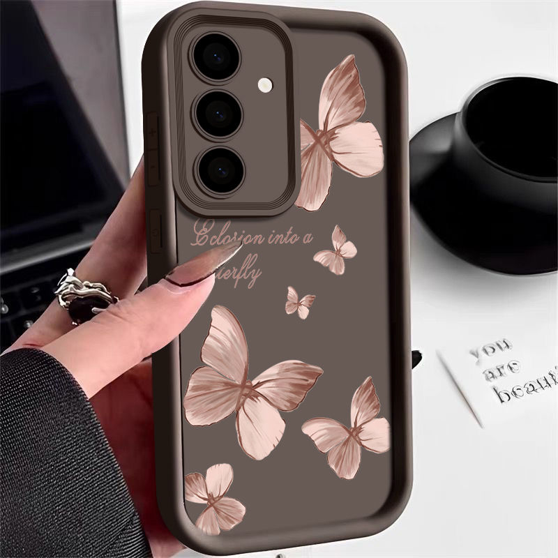 Thumbnail: Gold Butterfly Soft TPU Case For Samsung Galaxy A57 A55 A17 A15 A56 A16 A35 A25 