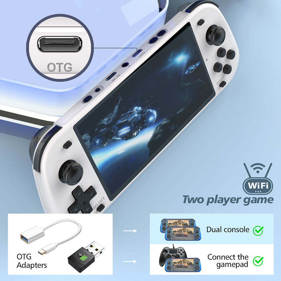 Thumbnail: New R50S Retro Handheld Game Console 5.1 Inch Large Screen Linux System 854*480 