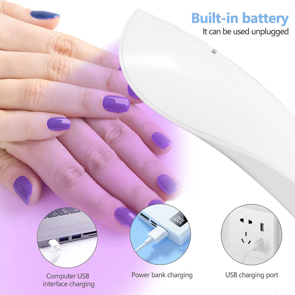 Thumbnail: LINMANDA Handheld UV LED Nail Lamp USB Rechargeable Mini Manicure Lamp Nail Drye
