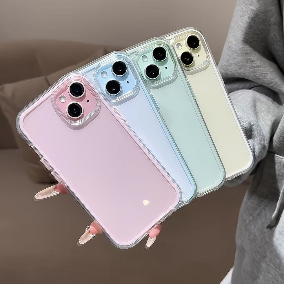 Thumbnail: Luxury Candy Color Frame Clear Back Phone Case For iPhone 17 16 15 14 13 12 Pro 