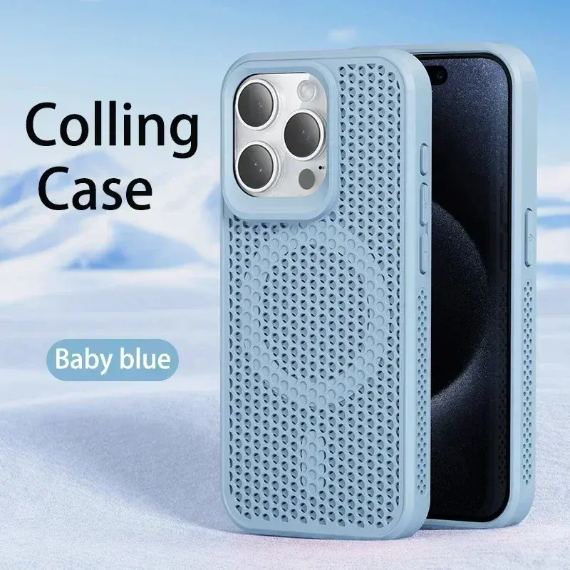 Thumbnail: Cooling Heat Dissipation Phone Case For iPhone 17 16 15 14 13 12 11 Pro Max Plus