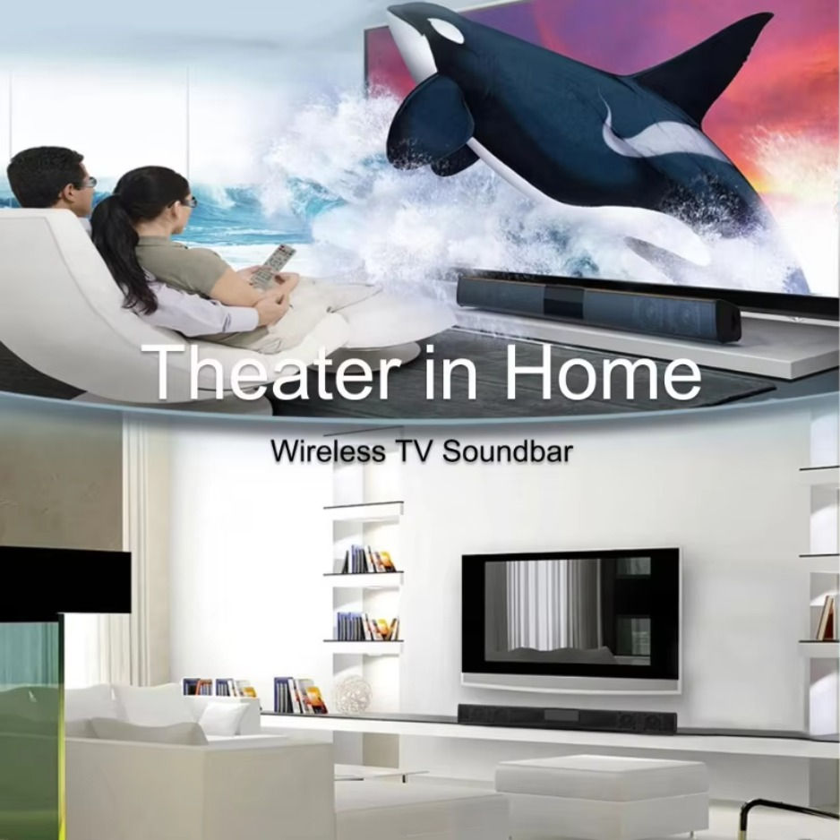 Thumbnail: XIKCU Soundbar Speakers Bluetooth 5.3 Stereo Soundbar Surround Sound Home Cinema