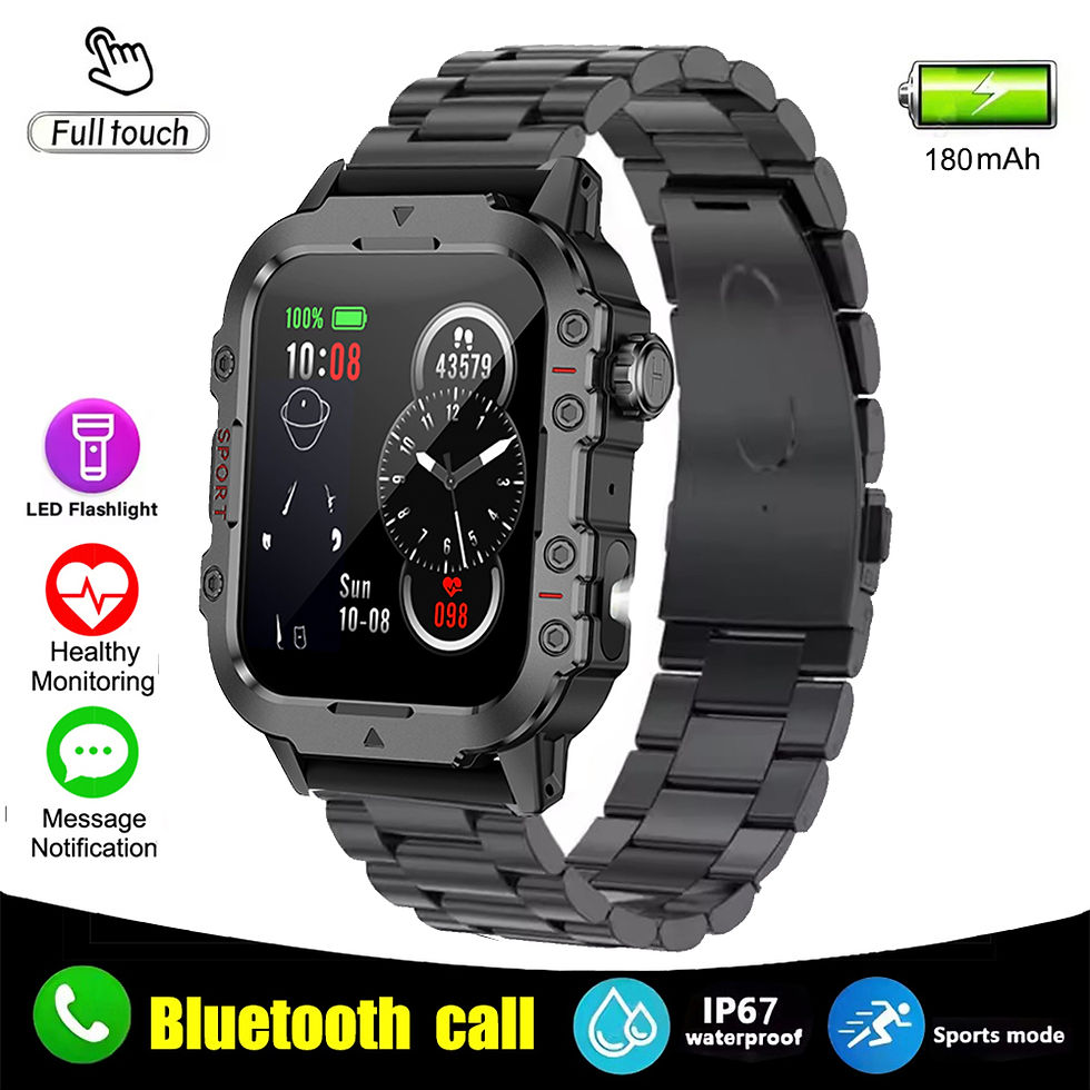 Thumbnail: 2026 New Military Smart Watch Men IP67 3ATM Outdoor Sports Fitness Tracker Healt