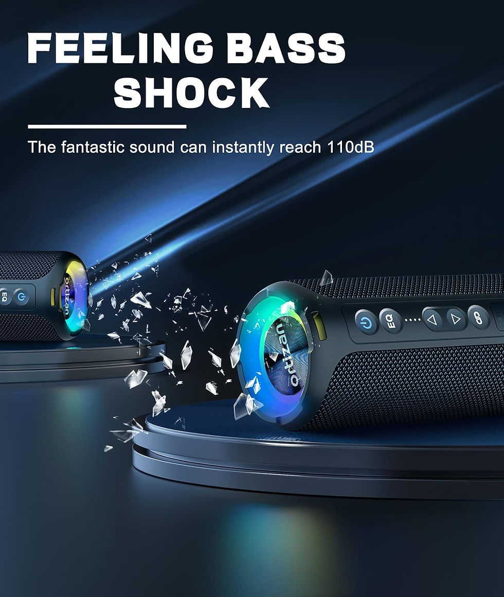Thumbnail: Ortizan X8 Pro Bluetooth Speaker Portable with 40W Stereo Sound,Rich Bass,IPX7 W