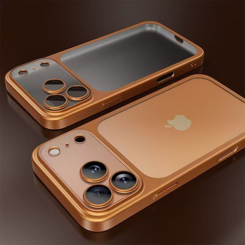 Thumbnail: Luxury Plating Color PC Transparent Phone Case For iPhone 17 16 15 14 13 Pro Max