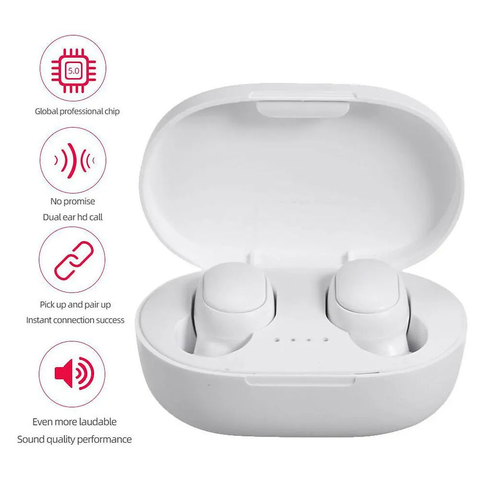 Thumbnail: A6S Bluetooth Headset In-ear Macaron 5.0TWS Earbuds Waterproof Sports Binaural S
