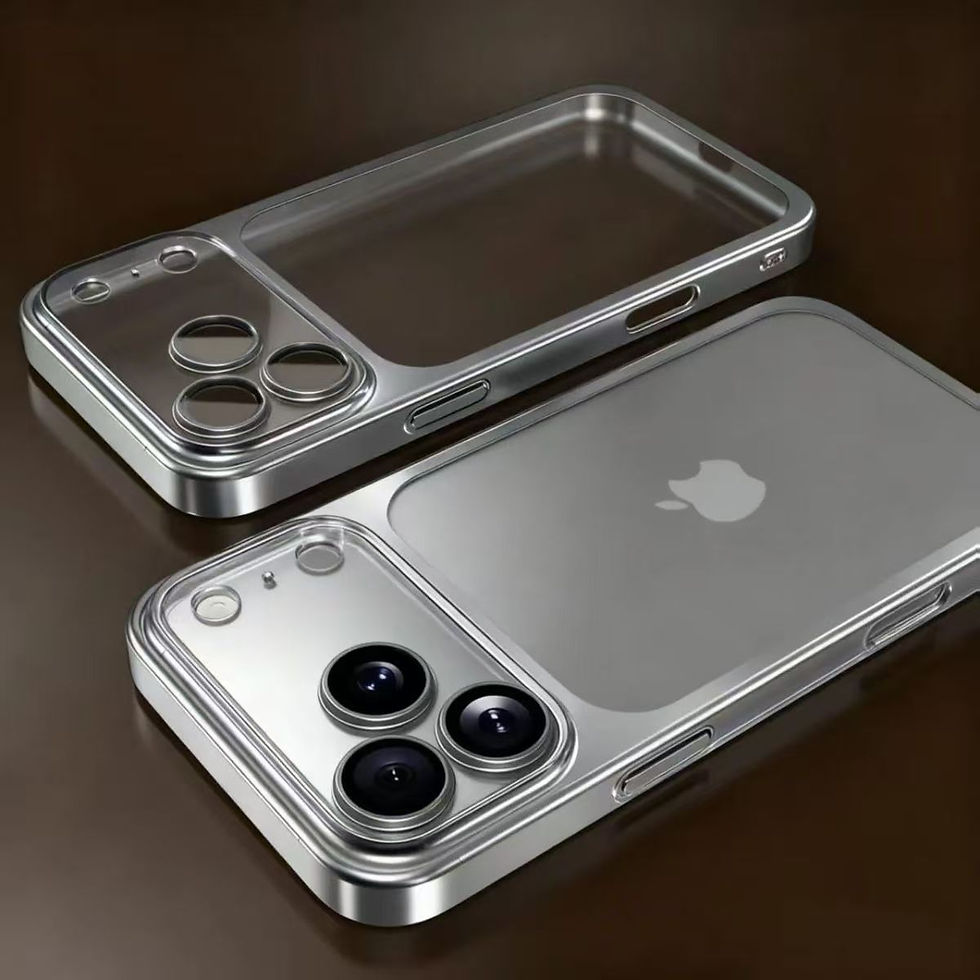 Thumbnail: Luxury Plating Color PC Transparent Phone Case For iPhone 17 16 15 14 13 Pro Max