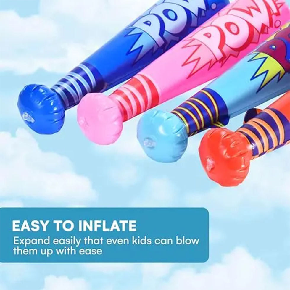 Thumbnail: 4pcs Colorful Paw Inflatable Baseball Toy Inflatable Suitable For Summer Pool Ba