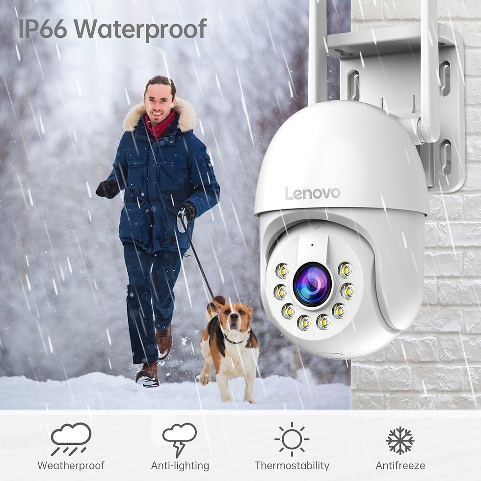 Thumbnail: Lenovo 5MP Smart Wifi PTZ Camera Outdoor 5x Digital Zoom Auto Tracking ONVIF CCT