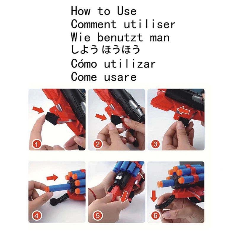Thumbnail: Spider Launcher Chidlren Toy Glove Web Shooters Halloween Wristband Prop Boys Co