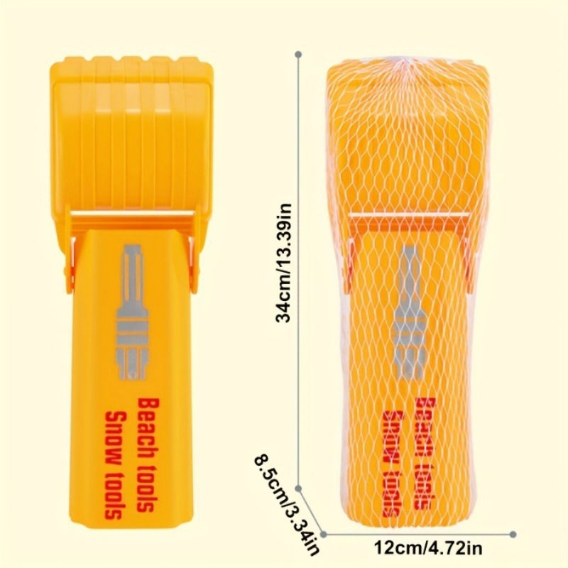 Thumbnail: 1pc/2pcs Pro Sand & Snow Shovel - Vibrant Orange Beach Digging Tool for Kids/Adu