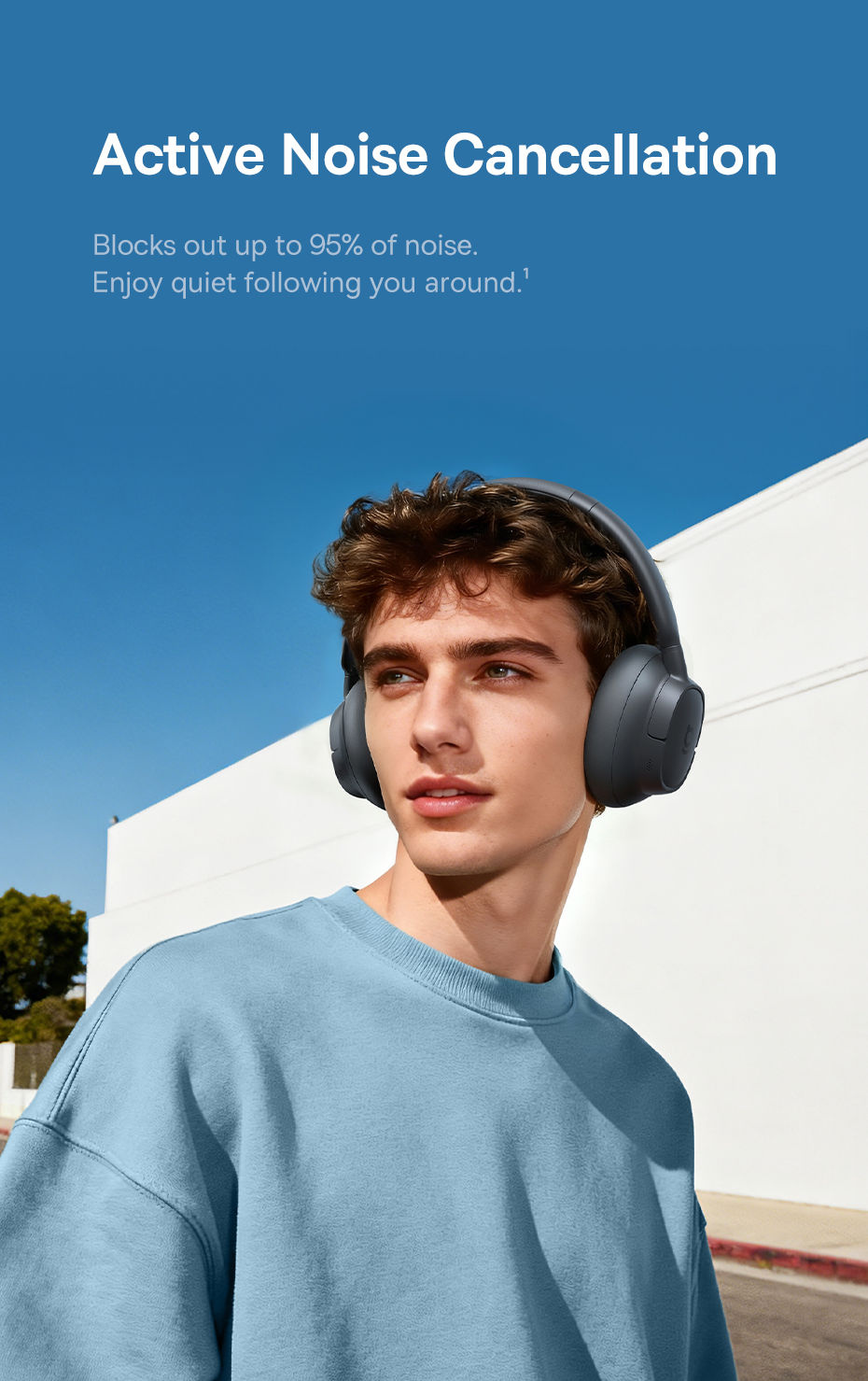 Thumbnail: Baseus Bass EH10 NC Wireless Headphones Bluetooth 6.0 Noise Canceling 45dB Over 
